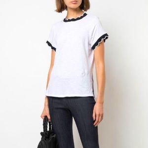5 à 7 cinq à sept “Eve” Scalloped Tee